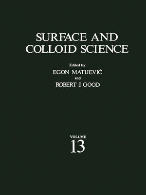cover image of Surface and Colloid Science